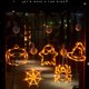 thumbnail image 2 of YZhouD Decoraciones de Halloween 1 pieza Calabaza naranja, Fantasma blanco, Murciélago morado Luces de ventana de Halloween con ventosa, Luces de Halloween a batería, Modo de desvanecimiento lento, 2 of 7