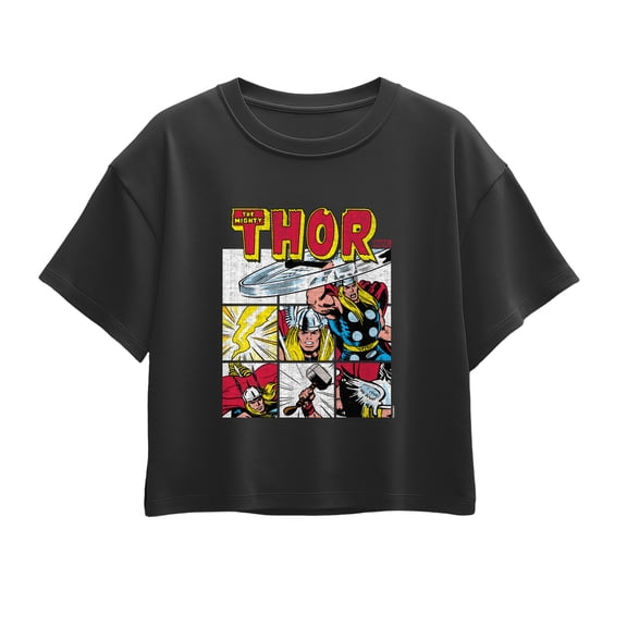 Thor - Comic Strip - Youth Girls Boxy T-Shirt