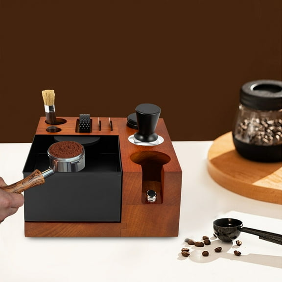 8 in 1 Espresso Knock Box 2.12inch Coffee Grounds Knock Box W/ Accessories