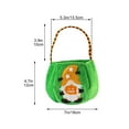 thumbnail image 3 of Kezqiaxn Halloween Candy Bags Clearance Dwarfs Handbag Halloween Decoration Doll Tote Bag Gold Velvet Candy Packet Tricks Or Treat Candy Goodie Packets for Kids Green, 3 of 6