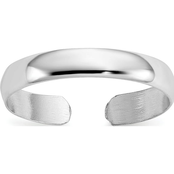14K White Gold Toe Ring Made In United States d1954