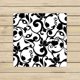 thumbnail image 1 of Toallas de remolinos florales franceses clásicos ABPHQTO Damasco blanco y negro 33x33 cm, 1 of 1