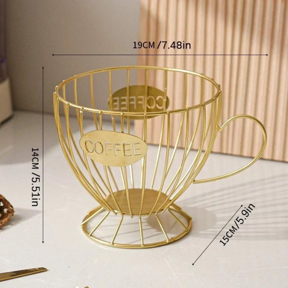 1Pc Coffee Pod Holder Large Capacity Coffee Capsule Holder Coffee Creamer Container Irregular Shape Coffee Pod Storage Cup