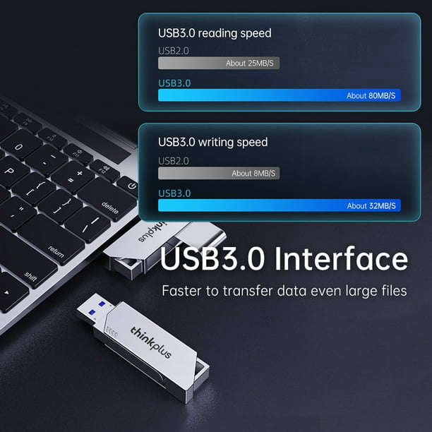 Lenovo TPU301Plus 32GB U Disk USB3.0 Port USB Flash Drive Thumb Drive  Support Tablet Computer Laptop MacOS Win XP7810 Linux System 32GB 