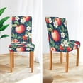 thumbnail image 3 of Yayeee 2 Pack Dining Chair Covers Stretch Parson Chairs Slipcovers Seat Protector, Blue Apple Pattern, 3 of 6