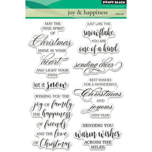Penny Black Series Clear Stamp Set 30-440 Joy & Happiness