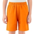 thumbnail image 4 of HXWCHs Girls Summer Casual Shorts Breathable Comfortable Stretchy Elastic Waistband For Toddler Outdoor Play Beach Daily Wear Soft Lightweight Orange 7-8 Years, 4 of 4