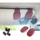 thumbnail image 2 of Soporte para gafas de sol para coche, soporte magnético para gafas de sol de cuero y clip para tarjeta de billete, accesorios universales para soporte de gafas de sol para coche, 2 piezas (rojo vino), 2 of 4