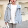 thumbnail image 6 of Hiijoy Toddler Girls Sun Protection Lightweight Outerwear Loose Fit Zipper Jacket, Sizes 2-16, 6 of 8