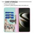 thumbnail image 4 of Case for Galaxy S22 Ultra 5G Cover 2022, Allytech Shockproof Flip Folio PU Leather [Book Stand Feature][Card Slots Holder][Anti Scratch] TPU Bumper Case for Samsung Galaxy S22 Ultra, Hello Cat, 4 of 6
