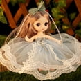 thumbnail image 1 of Muñeca de niña Real niñas bebé hermoso vestido ojos 3D silicona completa 1:12 18cm cumpleaños para Juguetes Azul Baoblaze muñeca de silicona, 1 of 8