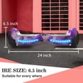 thumbnail image 2 of HOVERSTAR Crystal Light Wheel Hoverboard, 6.5 inch New Version Bluetooth Hover Board, Chrome and Design Color Self-Balance Electric Scooter, 2 of 5