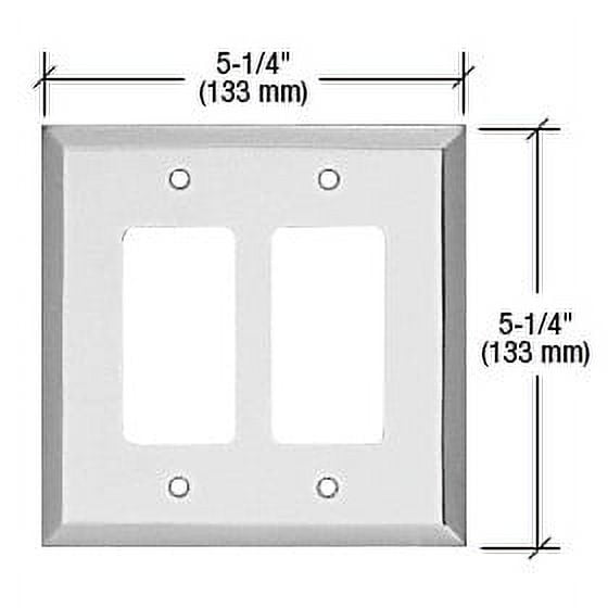 CRL MMP13CH Chrome Double Designer Metal Mirror Plate