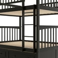 thumbnail image 6 of Harper & Bright Designs Full Over Full Bunk Bed with Two Storage Drawers, Convertible Bunk Bed Can be Converted Into Two Daybed, Espresso, 6 of 17
