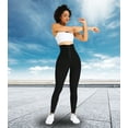 thumbnail image 4 of SHAPEVIVA Women's Sauna Leggings Compression High Waist Yoga Pants Thermo Sweat Capris, 4 of 7
