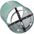 thumbnail image 5 of Outdoor Diamond Steel Trash Can With Flat Lid & Base, 36 Gallon, Green, 5 of 7