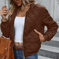 thumbnail image 2 of Wiyuqeen Women's Quilted Jacket Coat Outwear Puffer Zip-up Padded Bomber Jacket Solid Warm Winter Coat Outwear with Pockets, 2 of 10