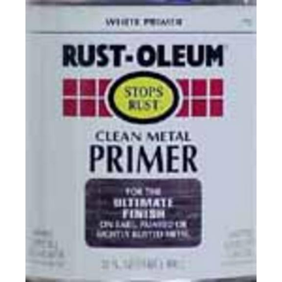 1Pc Rust-Oleum 7780-502 Clean Metal Primers Exterior, White, 1 Qt