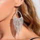 thumbnail image 4 of Pendientes con flecos de diamantes de imitación 2 pendientes colgantes de joyería para citas para mujeres ANGGREK Otros, 4 of 8