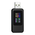 thumbnail image 2 of Medidor de potencia USB 4-24 V 5 A LCD Pantalla de voltaje USB A y C Probador USB Multímetro Prueba de velocidad de cables de cargador Capacidad de banco de energía, Probador USB QC 2.0 3.0, 2 of 9
