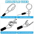 thumbnail image 6 of 3/16" Dia Vinyl Coated Stainless Steel Cable with Loops, 5 Pcs 5 ft (60") Lock for Outdoor Stage Lighting, Clear, 6 of 7