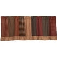 thumbnail image 6 of VHC Brands Maisie Primitive Country Kitchen Curtain, Red Patchwork Valance 19x60, 6 of 7