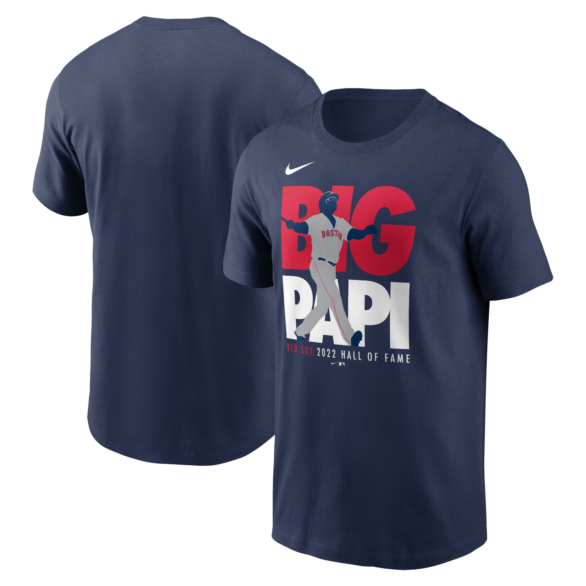 Men's Nike David Ortiz Navy Boston Red Sox Name & Number Logo T