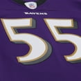 thumbnail image 4 of Men's Mitchell & Ness Terrell Suggs Purple Baltimore Ravens 2003 Legacy Replica Jersey, 4 of 7