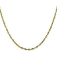 thumbnail image 2 of Solid 14K Yellow Gold 2.7mm Extra Light Diamond-cut Rope with Lobster Lock Chain - 18", 2 of 8
