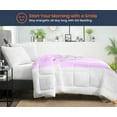 thumbnail image 2 of SGI Full Contrast Comforter Set Microfiber Fill 3 Piece Lilac, 2 of 5