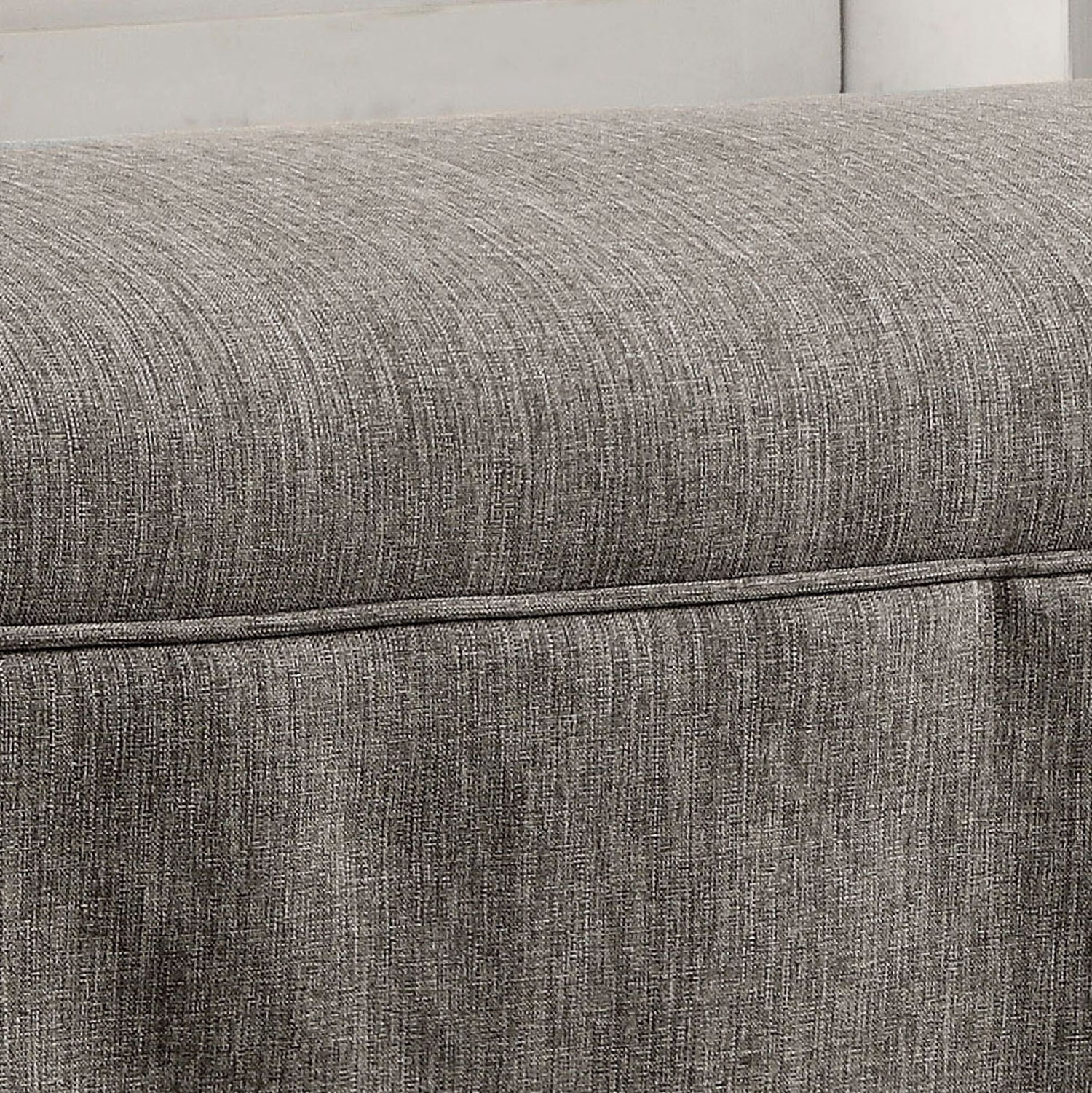 Furniture of America Dehlia Contemporary Skirted Dining Bench, Gray
