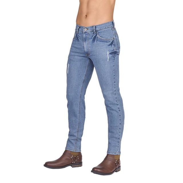 417-56 Jeans Pantalón Hombre Azul Mezclilla Corte Slim Cklass 417-56