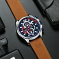thumbnail image 4 of Watches For Men Quartz Wrist Watch Brown Leather Strap Chronograph Casual Wristwatch, 4 of 6