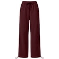 thumbnail image 4 of Noric Women's Jogger Pants High Waist Drawstring Elastic Waist with Pockets Adjustable‑Hem Relaxed‑Fit Casual Trousers, 4 of 6