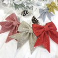thumbnail image 2 of Adornos para árbol de Navidad, 2 piezas, lazo grande, regalo para fiesta, decoración de Navidad, vacaciones, interior y exterior, 2 of 4
