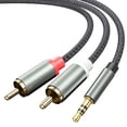 thumbnail image 2 of Cable de audio Froggen de 3,5 mm a RCA de 2 m, trenzado de nailon, 2 of 4