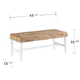 thumbnail image 6 of SEI Furniture Standerson Woven Coffee Table Bench White-Natural hyacinth, 6 of 11
