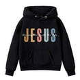 thumbnail image 4 of Girls Hoodies Size 10-12 Oversized Blouse Top Casual Graphic Print Outdoor Workout Sweatshirt Toddler Fall Coat Kids Winter Outfits Outerwear Black, 4 of 4