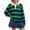 Dark Green, variant on Vxararl Women Long Sleeve Striped Polo Shirt Long Sleeve Lapel V Neck Pullover Long Sleeve Striped Shirt Y2k Streetwear Oversized Long Sleeve Lapel V Neck Red 2xL