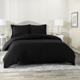 thumbnail image 2 of Hearth & Harbor 3-Piece Black Duvet Cover Set, Full, 2 of 5