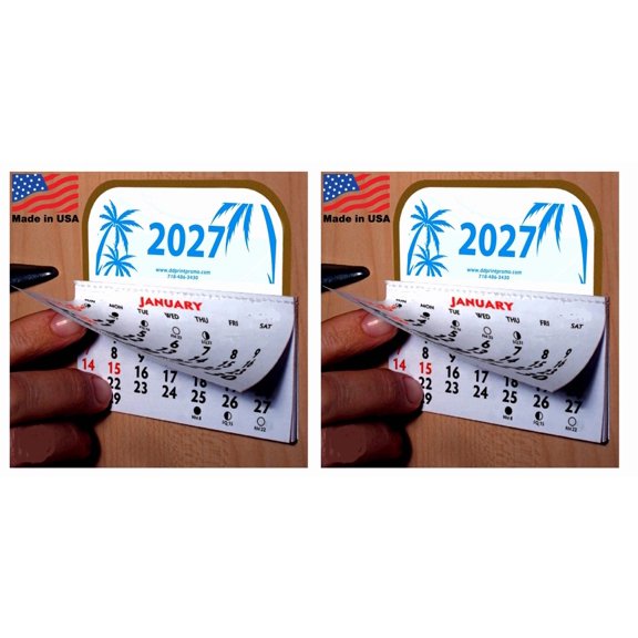 Mini Stick-On 13-Month Wall Calendar - pack of 2
