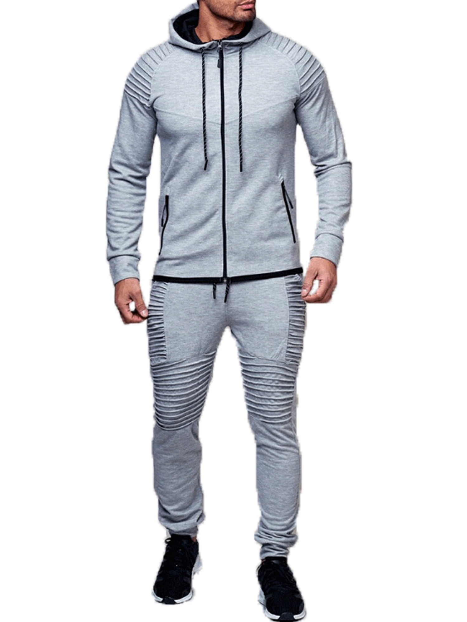 Hooded Zip Pullover Sweatpants 