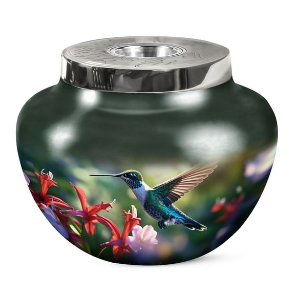 KARYLIZ Humming Bird Large Urns For Human Ashes Adult - Cremation Urn Human Ashes - Urn For Ashes For Men - Urn For Ashes For Women - Urns For Women Human Ashes - Adult Urns For Ashes 10 Inch