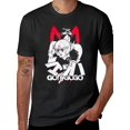 thumbnail image 1 of Chemise à Manches Courtes pour Homme, Noire, avec Motif Graphique d'Anime « Racer Bros » et Motif Imprimé de Personnages Rouges et Blancs, 1 of 5