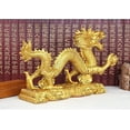 thumbnail image 4 of Statue de Dragon Chinois Feng Shui Doré Symbole de Chance et de Succès, 4 of 5