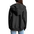 thumbnail image 3 of Womens Clothes Women's Solid Sweatshirt Trendy Women's Hoodies And Sweatshirts Stylish Solid Zip Up Jacket For Everyday Wear Long Sleeve Coat, 3 of 7