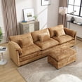 thumbnail image 2 of United We Win 112 Inch Oversized L Shaped Sectional Sofa for Living Room, Modern Chenille Cloud Couch with Removable Ottoman, Modular Sleeper Couch with Memory Foam, 2 of 9