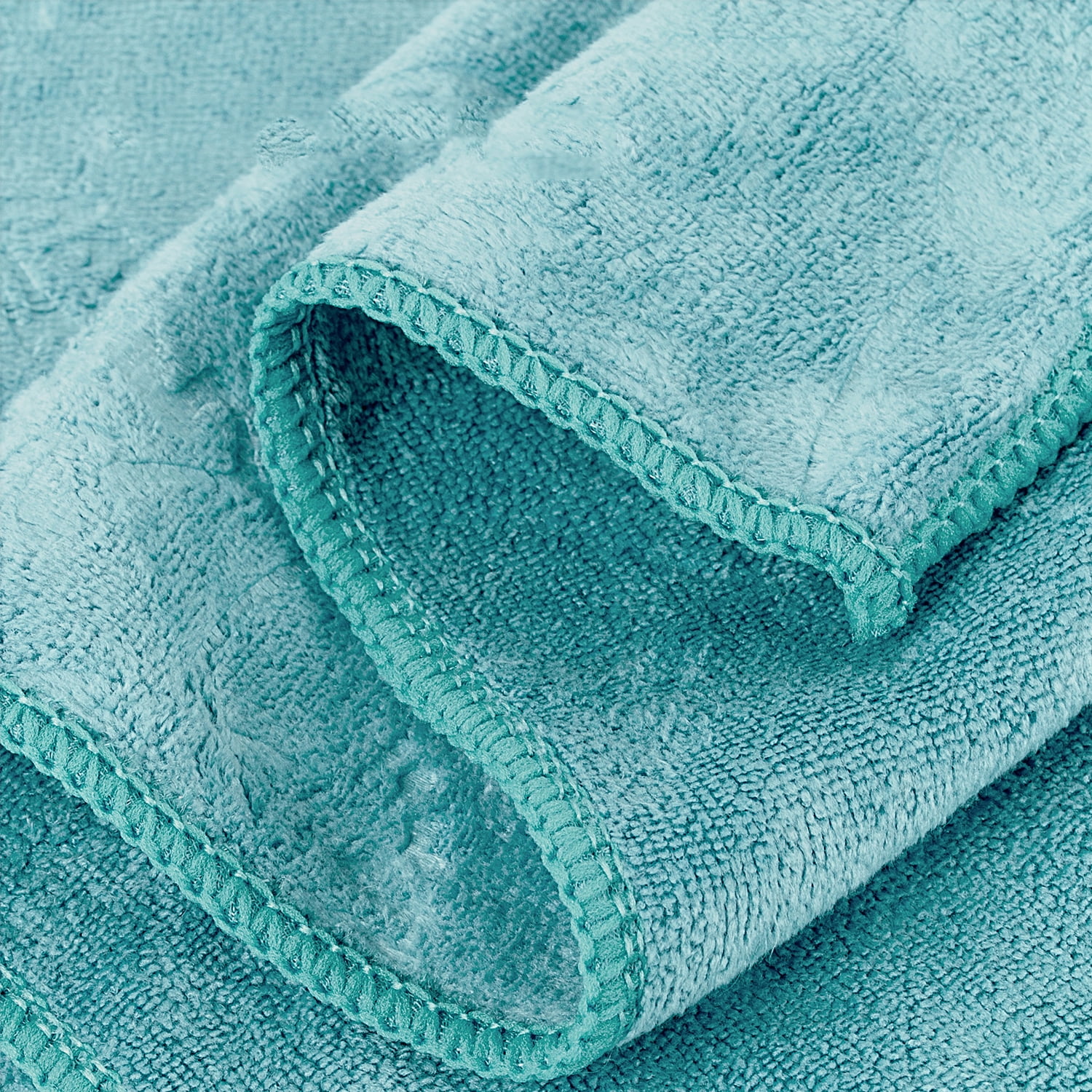 JML Bath Towels 2 Pack,30" x 60",Microfiber Absorbent Fast Drying Super Soft Beach Towels, Green Floral