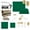 Hunter Green, variant on Smarty Hunter Green Square Disposable Plastic Tableware Set (120 Guests)