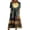 Brown, variant on Halloween Dresses for Women Casual Midi A-Line with Pockets Short Sleeve Crew Neck Relaxed Fit Nature Print Dress for Hiking Outing Weekend Getaway Gold 2XL